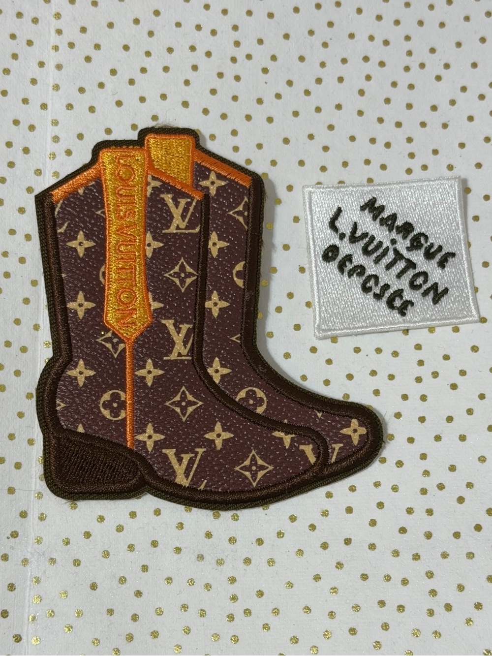 2 iron on patches